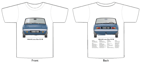 Lotus Elan S3 SE 1966-68 T-shirt Front & Back